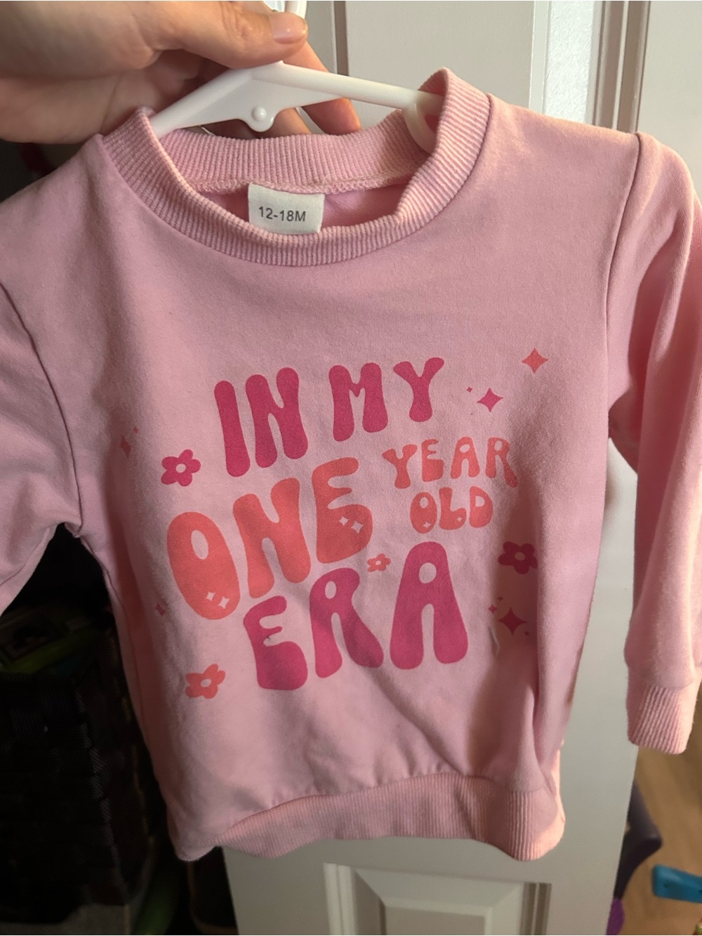 Girls' Pink 'In My One Era' Graphic Long-Sleeve Top